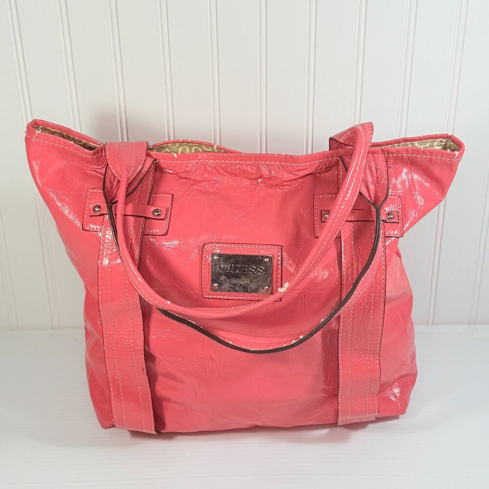 Guess Pink Leather Women's Large Handbag/Purse